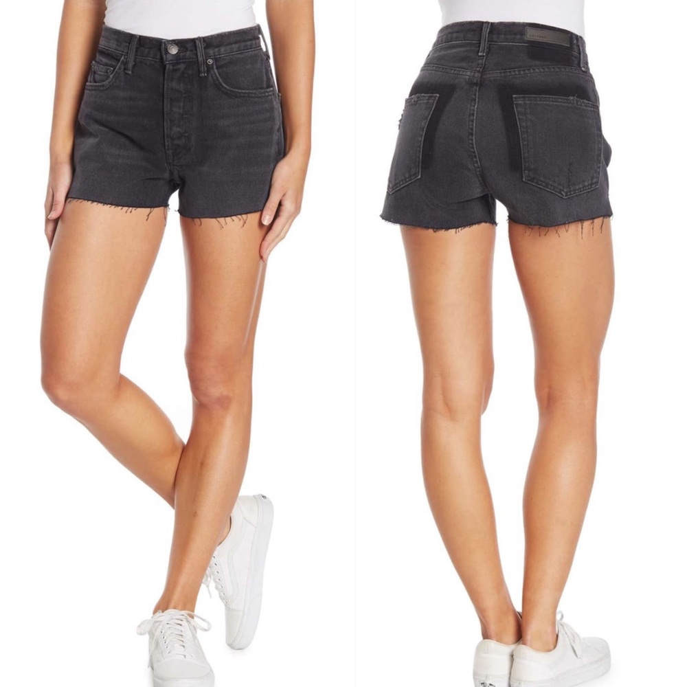 GRLFRND | Karolina Denim Shorts in Blackhearts